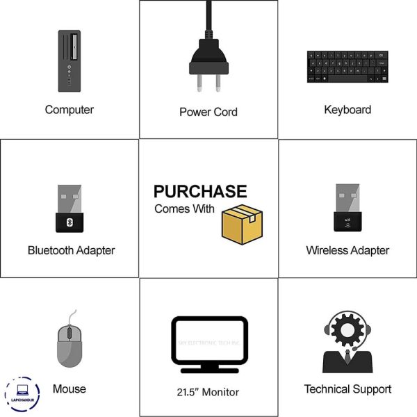 all in one HP 600 G3 i5 7500 8gb ram 256gb ssd 22inch